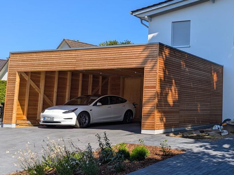 Holz-Carport mit gedämmtem Dach in Hüllhorst